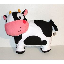 Peluche vache noir et blanche vtech doudou lumi tapis des p'tits copains