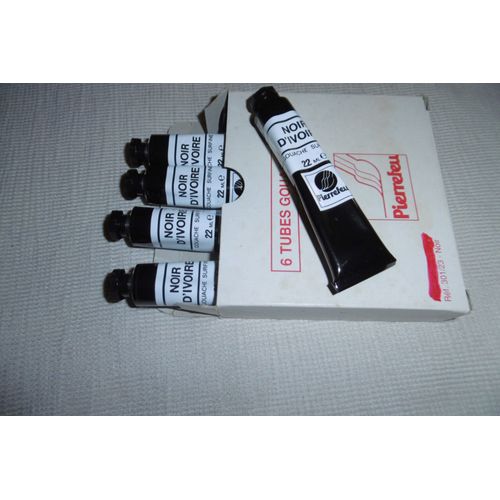 Tube Gouache Noir 22ml Pierrefeu Lot De 5