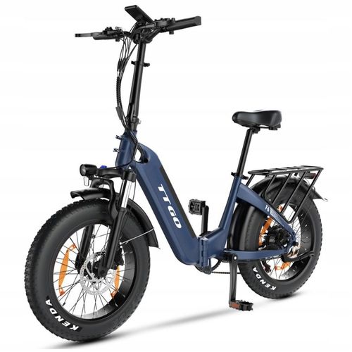 Vélo Électrique Pliable Ttgo F6 250w 25 Ah, 25km/H Autonomie De 90 À 150 Km, 20 X 4 Points, 2025 - Bleu