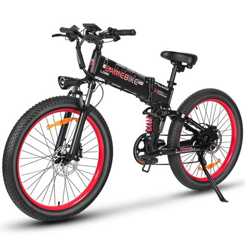 Vélo Électrique Pliable Samebike Lo26 Plus 1000 W 45 Km/H 48 V 15 Ah 110 Km 26 X 3 Pouces Frein Hydraulique Vtt - Noir