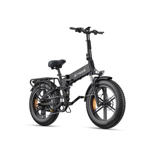 Velo Electrique Pliable Engwe Engine Pro 2.0 Autonomie 110km Batterie 52v16ah Tout Suspendu Pneus Snow 20 Pouces Vtt Fat Bike Noir