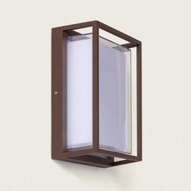 Applique Murale Extérieur Led À Double Diffuseur Sélectionnable Calysta 12 W En Aluminium Cct Rouille