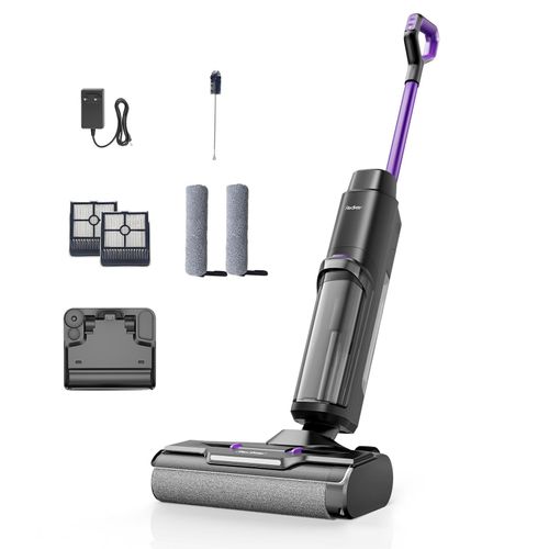 Aspirateur Laveur Sans Fil-Redkey W15-Autonettoyant Nettoyage des bords 6mm avec Réservoir d¿eau 910ML, avec Accessoires