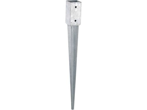 Support A Enfoncer Acier A Enfoncer Gris, Hauteur 75 X Largeur 9 X Profondeur 9 Cm