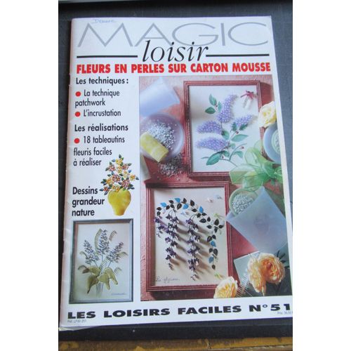 Revue, Fleurs En Perles Sur Carton Mousse