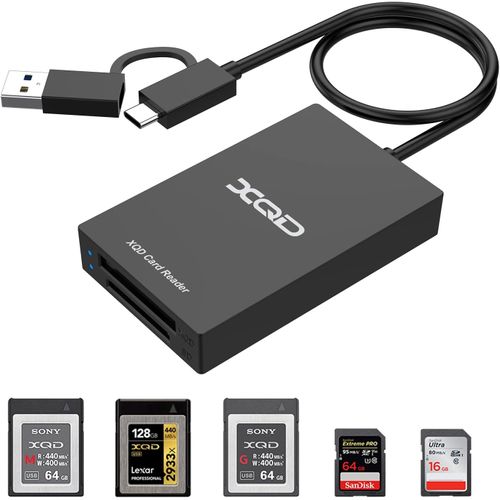 TIANYI-Lecteur de Carte USB/USB C XQD SD,Adaptateur Lecteur de Carte mémoire XQD SD à Double Fente USB 3.0 Haute Vitesse Compatible avec Carte Sony G/M Series¿USB Mark XQD pour Windows XP/Mac OS/Linu
