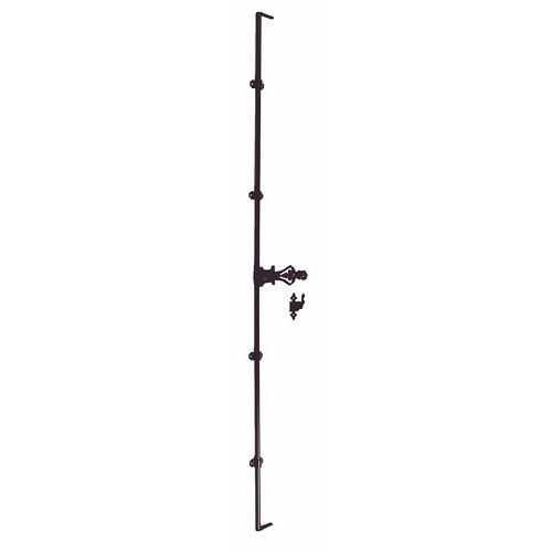 Tringle espagnolette ronde en acier noir - Longueur 2000 mm BRICOZOR
