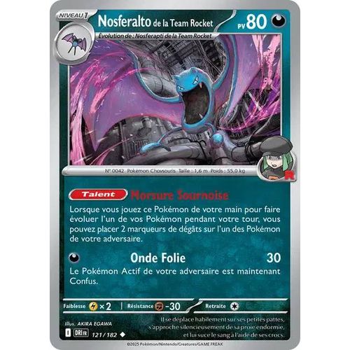 Carte Pokémon - Nosferalto De La Team Rocket - 121/182 - Ev10 Rivalités Destinées