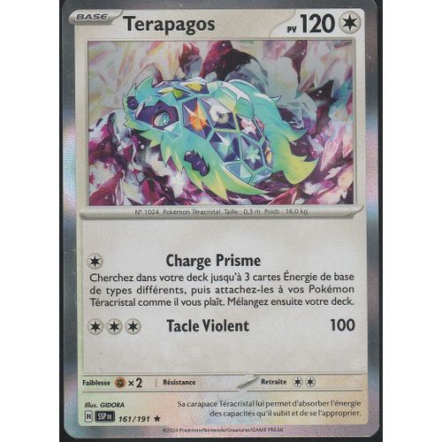 Carte Pokémon - Terapagos - 161/191 - Holo-Rare - Ev8 Etincelles Déferlantes