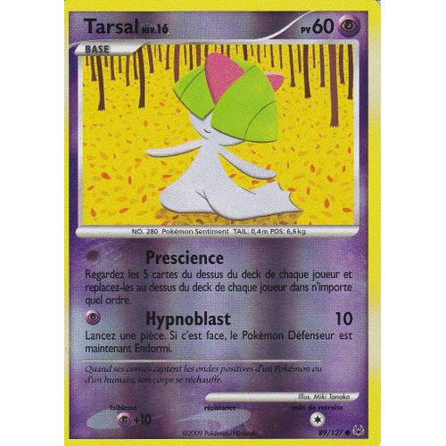 Carte Pokemon - Tarsal - 89/127 - Reverse - Platine -
