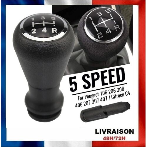 Pommeau Levier De Vitesse 5 Vitesses Pour Peugeot Citroën