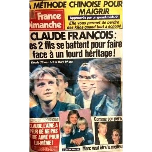 France Dimanche 2223 1989 Claude Francois/Linda Gray/Thierry Lhermitte/Gerard Rinaldi/Bachelet/Reggiani/Bernard Blier