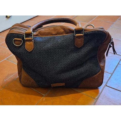 Cartable homme DEVRED cuir et tissu excellent état