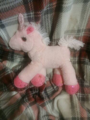 Doudou Peluche Licorne Rose Étoiles Et Yeux Brillants Quigdao Future Toys