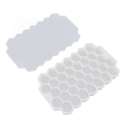 Bac À Glaçons En Nid D'abeille En Silicone Flexible - Moule À Glaçons À 37 Grilles Pour Des Glaçons Parfaits