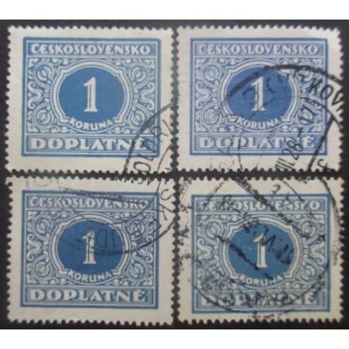 Tchecoslovaquie Taxe N°62 X 4 Oblitéré