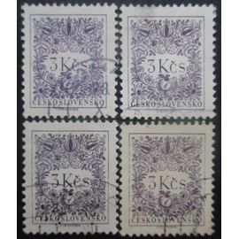 Tchecoslovaquie Taxe N°100 X 4 Oblitéré