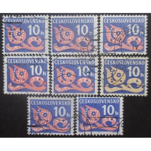 Tchecoslovaquie Taxe N°103 X 8 Oblitéré