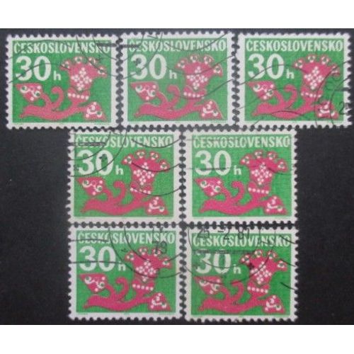 Tchecoslovaquie Taxe N°105 X 7 Oblitéré