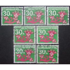 Tchecoslovaquie Taxe N°105 X 7 Oblitéré