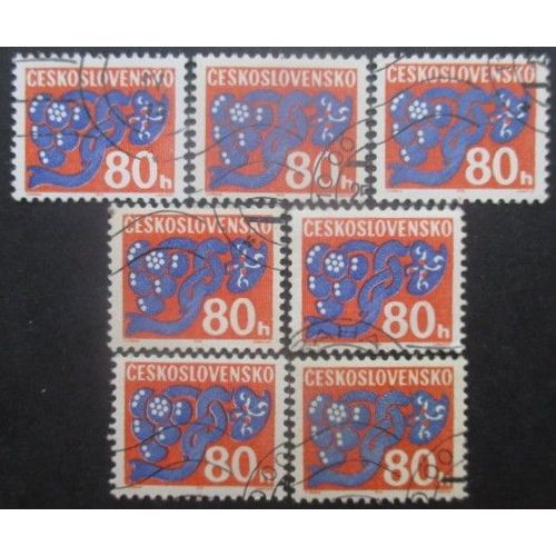 Tchecoslovaquie Taxe N°107 X 7 Oblitéré
