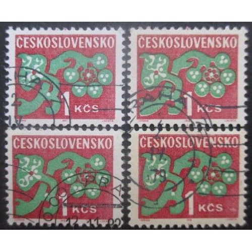 Tchecoslovaquie Taxe N°108 X 4 Oblitéré