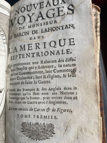 Nouveaux Voyages De Monsieur Le Baron De La Hontan Dans L' Amérique Septentrionale