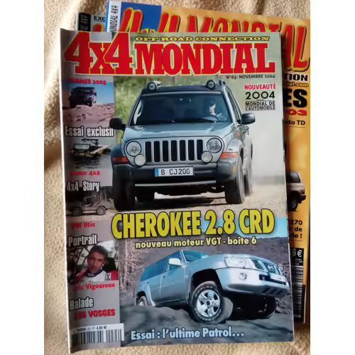 4x4 Mondial 63 De 2004 Suzuki Vitara 2.0 Hdi,Nissan Patrol,Hummer H1,Iltis Type 183 Evo,Amphib,Vigouroux,