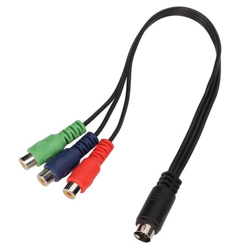 Haofy Câble MINI DIN 9 Broches vers 3, Rouge Vert Bleu 11,8 Pouces, Câble Professionnel MINI DIN 9 Broches Mâle vers 3 Femelle pour équipement Vidéo
