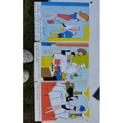 René Caillé - Lot De 3 Cartes Postales Anciennes Différentes - Humour -