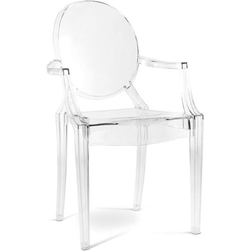 Chaise De Salle À Manger Transparente - Design Avec Accoudoirs - Louis King Transparent