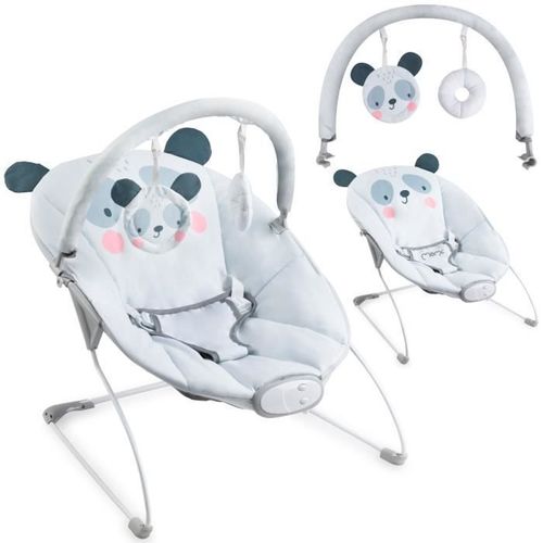 Transat Bébé - Momi Glossy - 8 Mélodies - 3 Modes De Vibration - Arche À Jouets - Gris