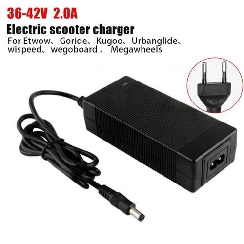 Chargeur 42v Dc Pour Trottinettes Électrique En 36v Etwow, Go Ride , Kugoo , Urbanglide , Wispeed , Wegoboard , Megawheels Cable