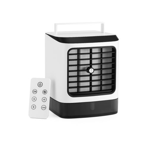Mini climatiseur portable USB avec télécommande – Refroidisseur d’air personnel 3-en-1, humidifie et ventile – Réservoir 400ml, bureau, maison, été – Vendu par Blaspo fr
