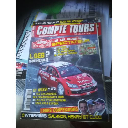 Compte Tours 216 De 2008 Cuoq,Henry,Salamon,Mauffrey,Clio R3 Access,Zollinger