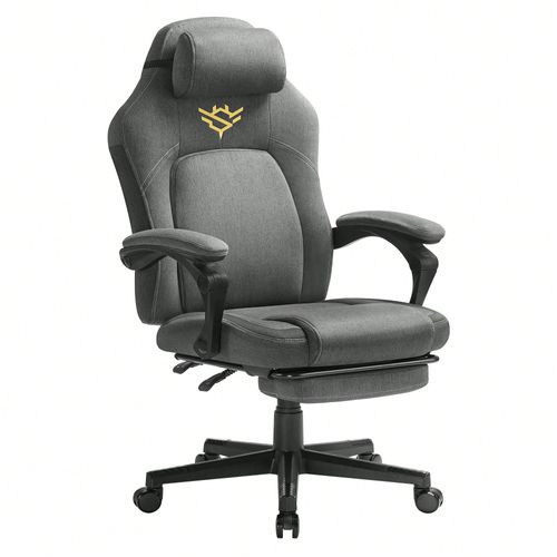Chaise De Bureau Ergonomique Avec Repose-Pieds, Gris Tourterelle