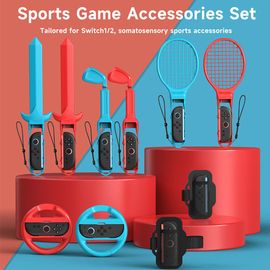 Lichifit - Accessoire Des Jeux Vidéo, 10 En 1 Compatible Avec Nintendo Switch 1&2, (Escrime, Tennis, Course De Raquette, Volant)