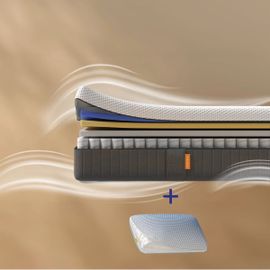 EMMA | Pack Matelas Hybride II Plus 80x200 + Oreiller Nuage Elite 70x40 | Mémoire de Forme + Ressorts | Housse Plus Respirante