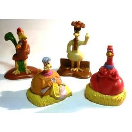 Figurines "Weetos" (1999) - Série: Chicken Run, Lot De 4 Figurines: Mac, Rocky, Babs Et Bunty
