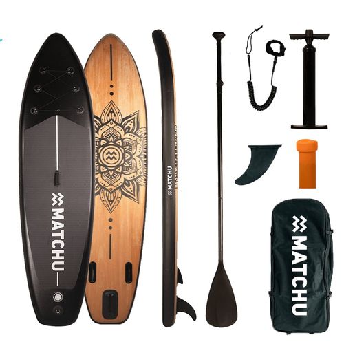 Matchu - Stand Up Paddle Gonflable - Wood Mandala - 320x81x15 Cm