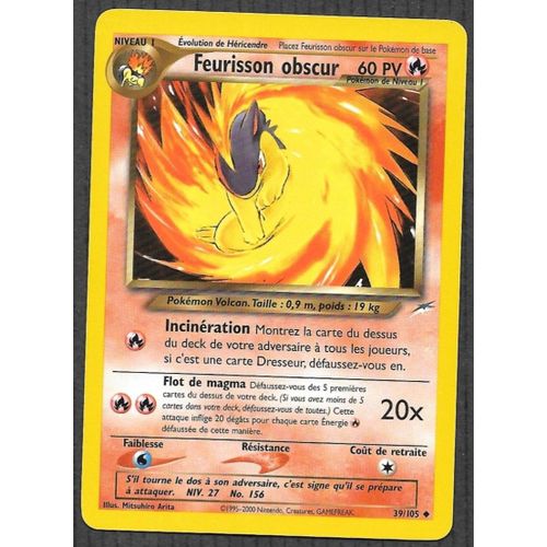 Carte Pokémon Feurisson Obscur 39/105 - Neo Destiny Wizards (Fr)