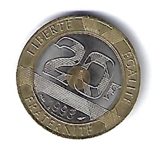 Pièce Monnaie 20 Francs 1993