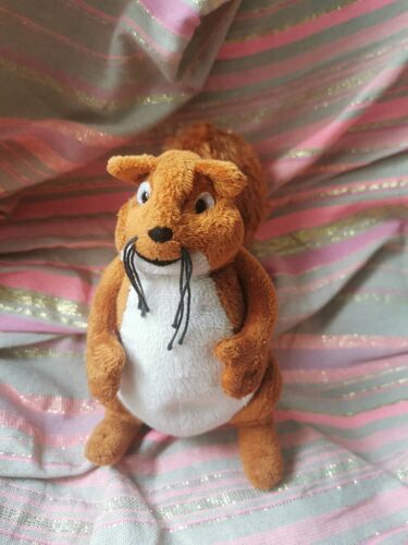 Doudou Peluche Écureuil Marron Blanc Caisse D'épargne