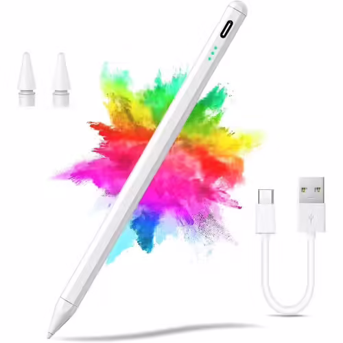 Stylet pour iPad 2018-2025, iPad A16/iPad 10/iPad Air 4 5 M3 M2/iPad Pro/iPad mini - Haute Précision Stylet Magnétique - E.F.Connection
