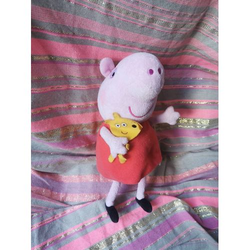 Doudou Peluche Peppa Pig Rose Rouge Billes Ours Feutrine Jemini