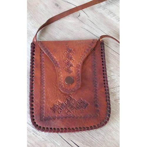Pochette cuir marocaine