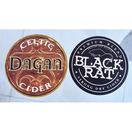Lot De 2 Anciens Sous Bocks Cidre : Celtic Dagan, Black Rat.