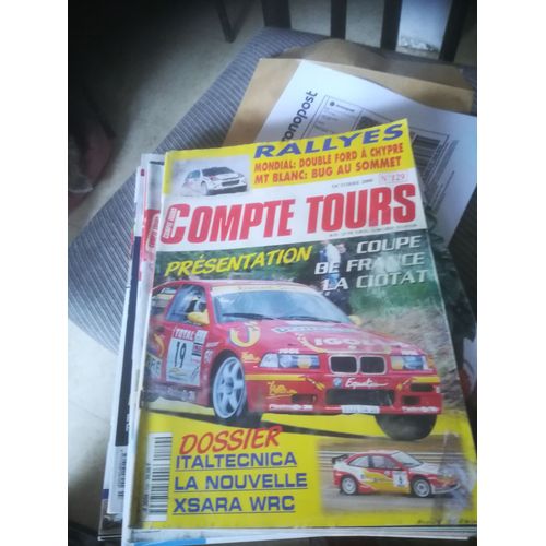Compte Tours 129 De 2000 Mont Blanc,Drailles,Loheac,Reunion,Xara Wrc Rallycross,Nissan Micra Rallycross