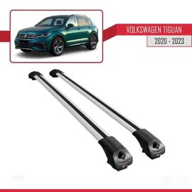 Compatible Avec Volkswagen Tiguan 2020-2023 Barres De Toit Ace-1 Railing Porte-Bagages De Voiture Gris