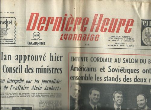 Journal Dernière Heure Lyonnaise , Inclus Belle Publicité 1 Page Couleur Catalogue Manufrance Du 3 Juin 1971